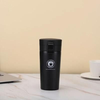 Uplifted Finds 304 Stainless Steel Double Wall Vacuum Mug Leak Proof Thermal Flask 500 Ml black