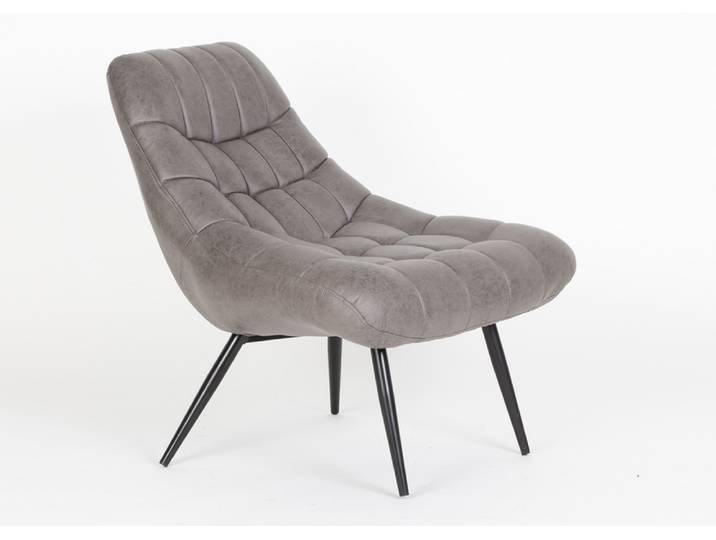 Sessel XXL, Kunstleder, Schwarz, 76×85,6×85,6 cm, Komfortabel, Klassisch & Modern