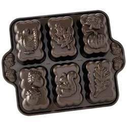 3x Nordic Ware Harvest Mini Loaf Pan, Backform, Grau