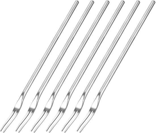 Benza Ibenzoa 6-delige set roestvrijstalen fruit- en dessertvorken, 22 cm