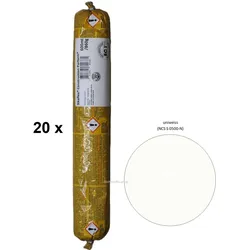 20 x Sikaflex Construction uniweiss 1K Polyurethan Dichtstoff 600 ml Beutel