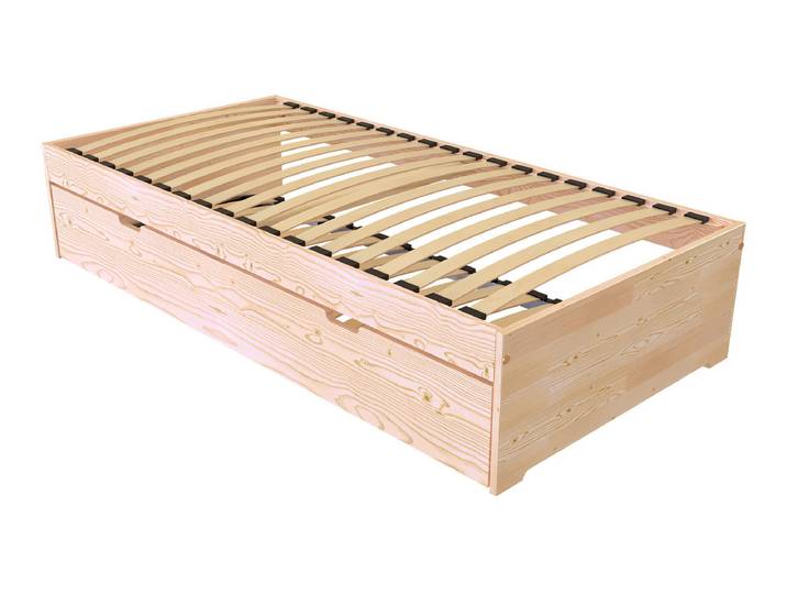 Lit gigogne 90x200 Malo pin massif 90x200 Vernis Naturel