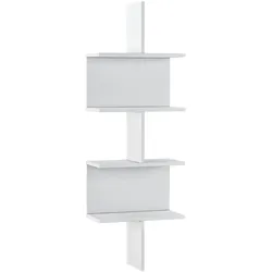 Mein-Regal Wandregal OTTO 45x22x132cm MDF Holz bis zu 6 Fächer weiß