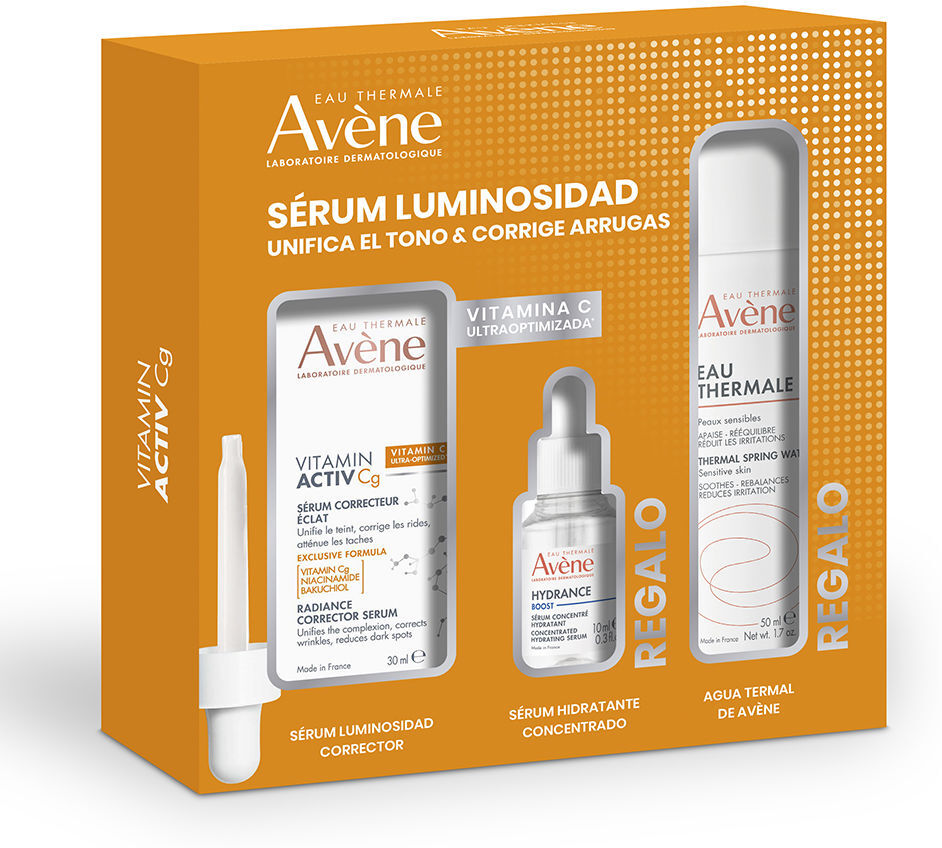 Avène Sérum Vitamin Active Cg + Sérum Hidratante + Estojo para Água Termal (3 unidades)