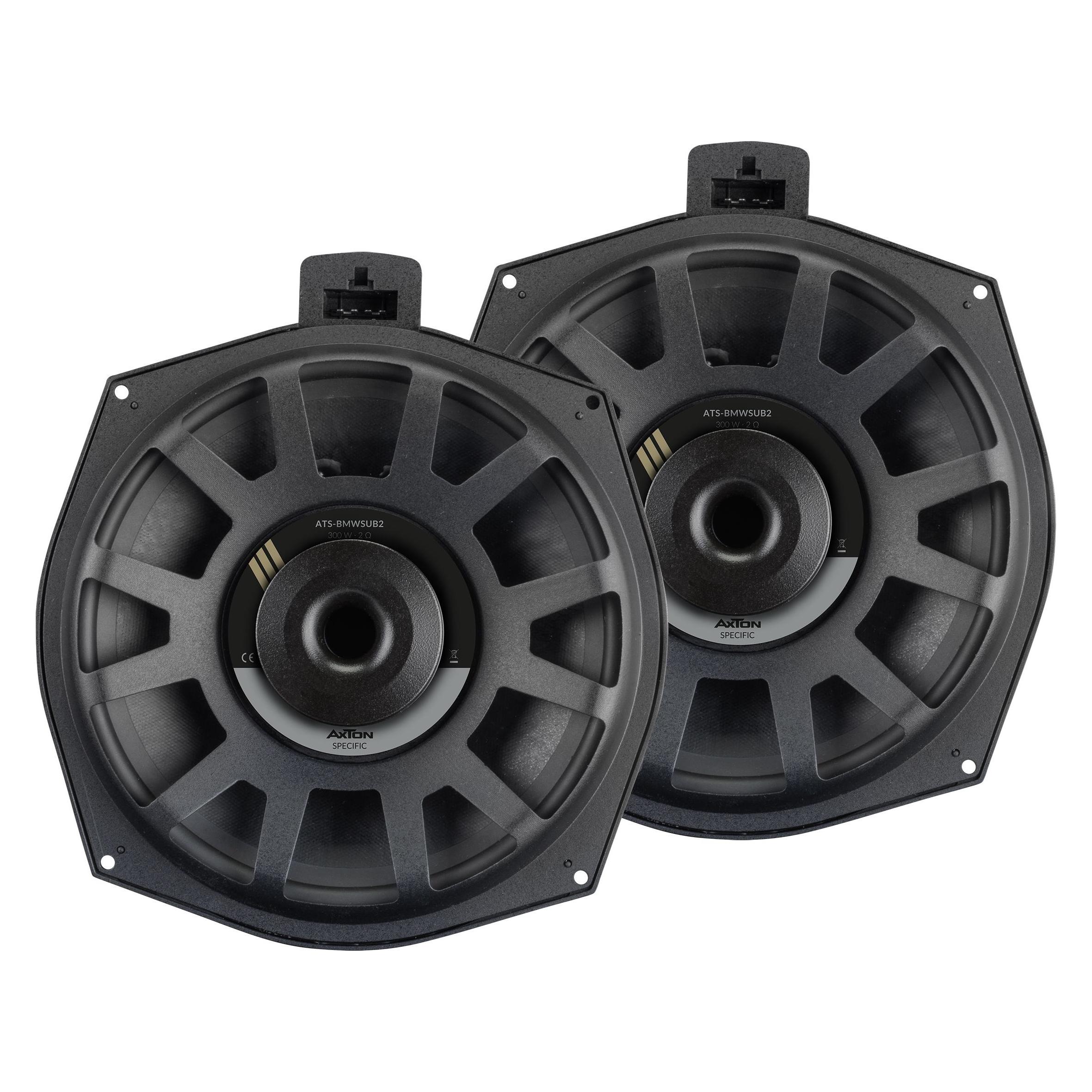 Axton ATS-BSUB2 - Autosubwoofer - Pasklare subwoofer BMW - 2 Ohm - 20cm - set van 2 stuks (300 W, 20 cm) (ATS-BSUB2)