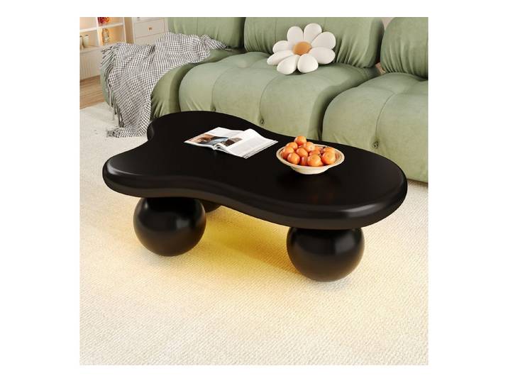 Furnishings Home Couchtisch Schwarzer Wolken mit LED-Beleuchtung, 16 Farben, Rundbein-Design (1-St), Verwendbar als Couchtisch im Wohnzimmer Tisch im Kinderzimmer