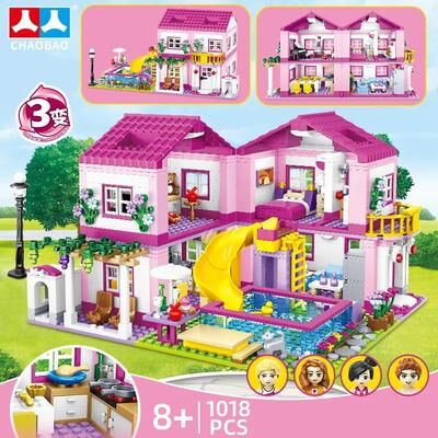 Inspired Living Summer Villa Building Block Set For Kids Summer Villa Building Block Set For Kids