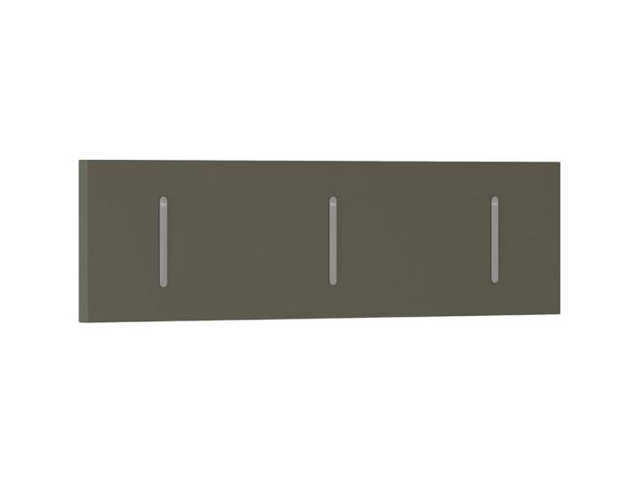 Moderano Hakenleiste, Taupe, Metall, 100x25x3 cm, Garderobe, Garderobenhaken, Hakenleisten
