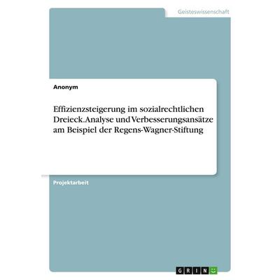 Effizienzsteigerung im sozialrechtlichen Dreieck. Analyse und Verbesserungsansätze am Beispiel der Regens-Wagner-Stiftung, Taschenbuch von Anonymous,