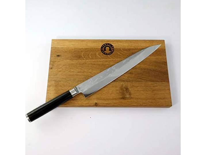 Kai Shun Geschenkset Pro SHO VG-0005 Deba Yanagiba Messer 24 cm + von Hand gefertigtes Schneidebrett aus Fassholz, 30x18 cm 235,- €