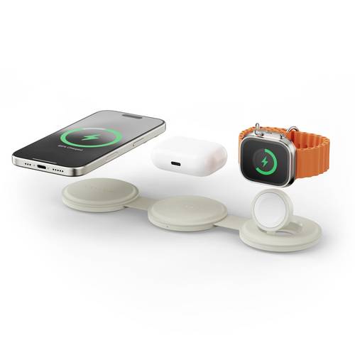 Satechi Induktions-Ladegerät OntheGo 3-in-1 Wireless Charger ST-QTG31W Weiß