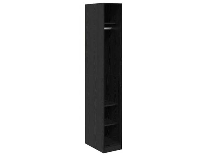 Makastle Kleiderschrank Schwarz Eichen-Optik 50x30x200 cm
