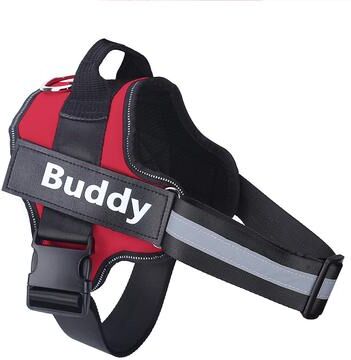 Inspire Daily Merch Reflective Personalized Dog Harness No Pull Breathable Pet Vest For Small Large Dogs Outdoor Training Accessories red xs