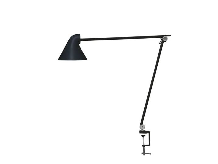 Louis Poulsen NJP bureaulamp Zwart, clip, 2700k