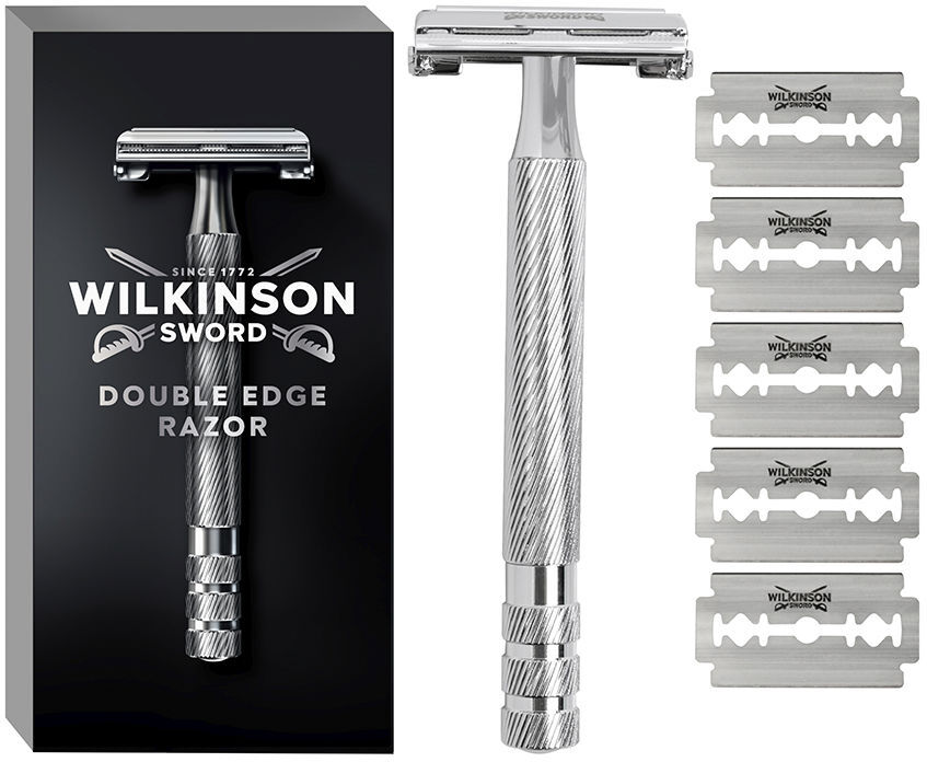 Wilkinson Double Edge Razor máquina + 6 hojas de recambios 6 u