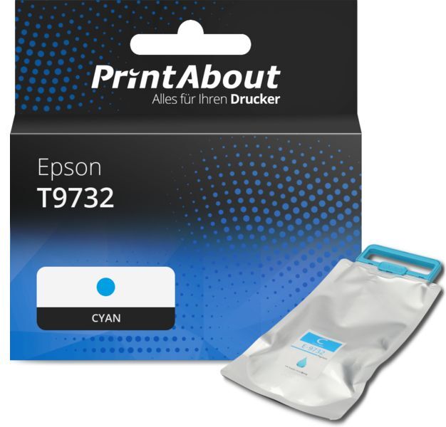 PrintAbout Druckerpatrone kompatibel mit Epson T9732 - Cyan - Hohe Kapazität
