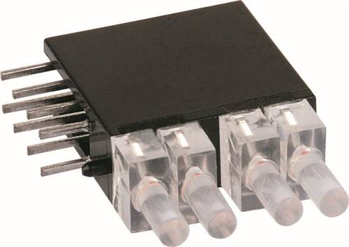 Mentor Mehrfach LED-Anzeige 2820.2831 13mm Grün, Rot 3mm 20 mcd 20mA 2 V, 2.2V R=4-Fach, RM=2,9