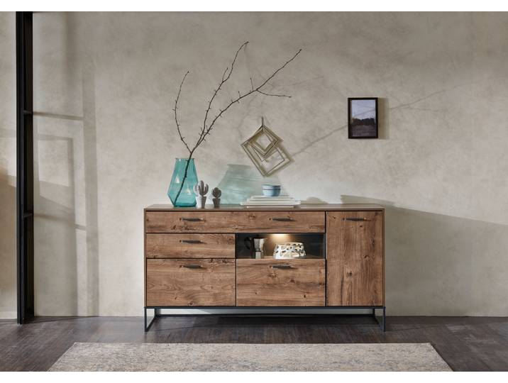Wohn-Concept Manhattan Sideboard Holzwerkstoff/Metall Haveleiche
