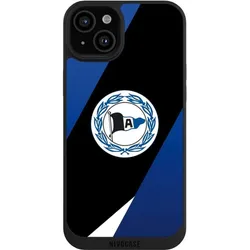 Nivocase Handyhülle für Apple iPhone 15 Plus Hülle NIVOpure Case Schwarz Arminia Bielefeld DSC Offizielles (Apple iPhone 15 Plus), Smartphone Hülle, Schwarz
