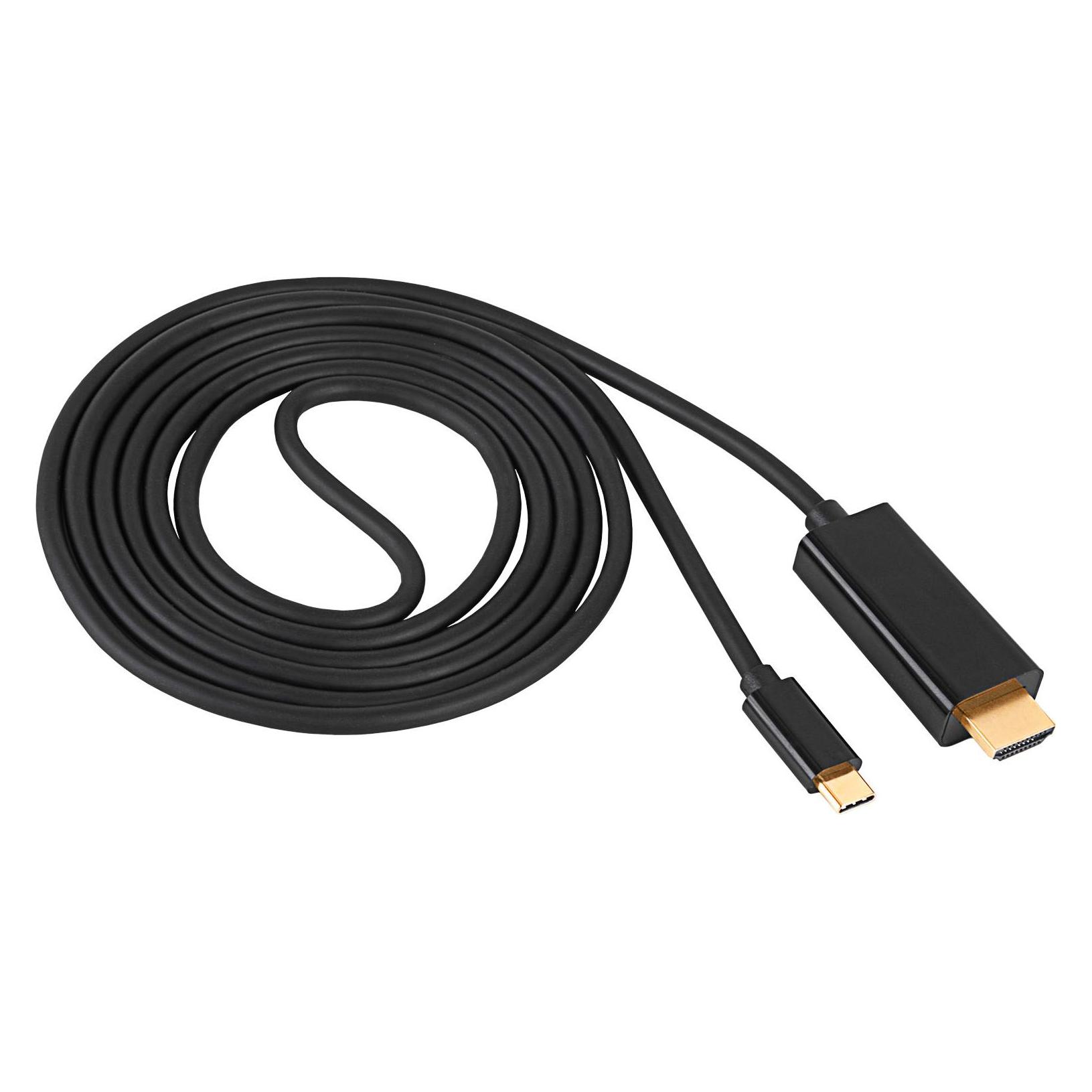 Akyga Kabel USB USB-C - HDMI 1,8 m Schwarz (AK-AV-18) (1.80 m) (AK-AV-18)