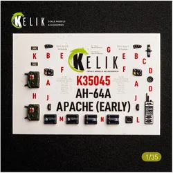 Kelik AH-64A APACHE (early) - interior 3D decals for Trumpeter