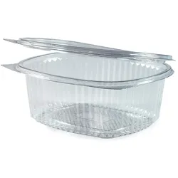 VEPATIM 250x Feinkostbecher oval klar mit Deckel 250 ml (PET)