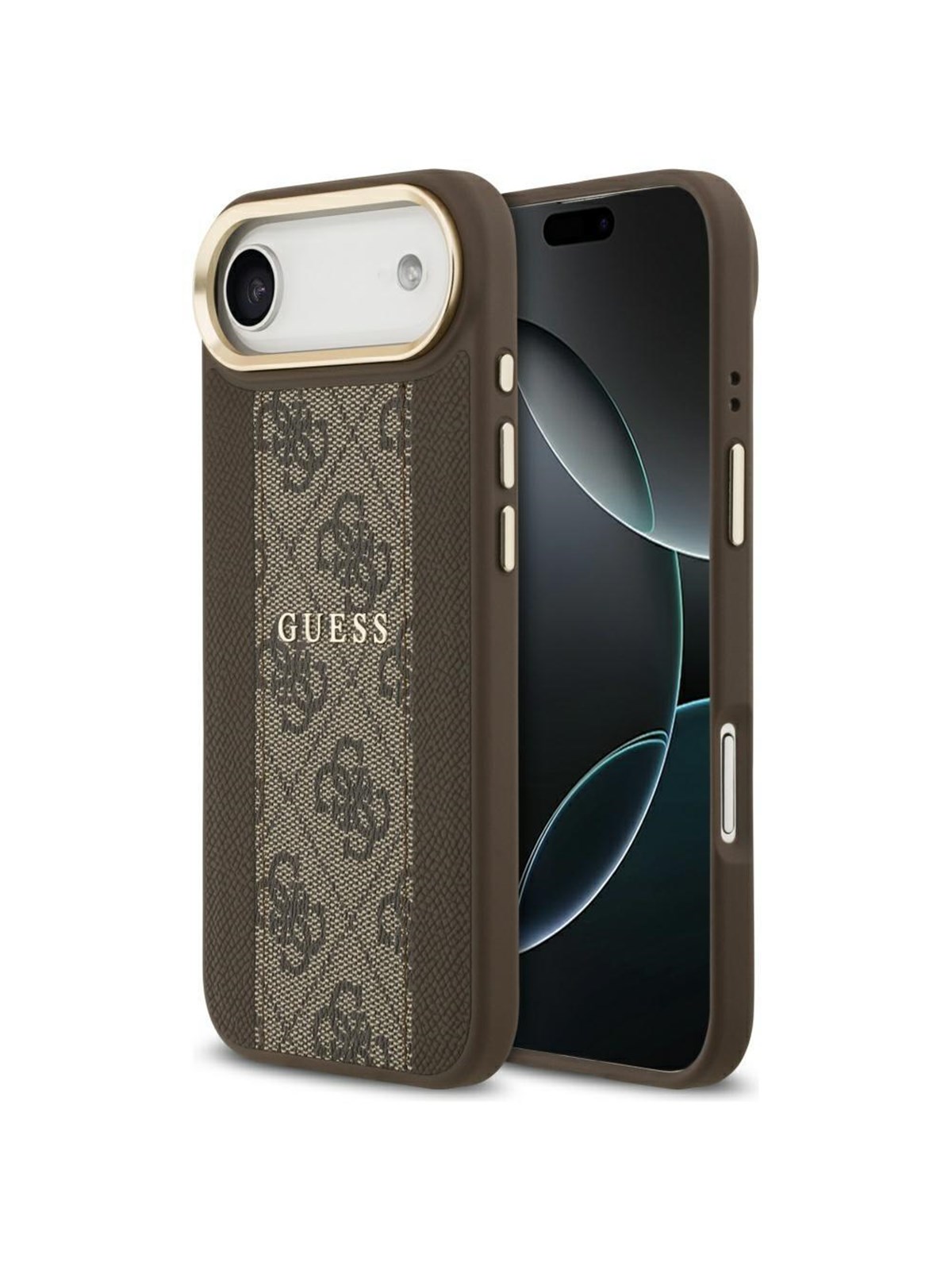 GUESS 4G Stripe MagSafe case for iPhone Air - brown