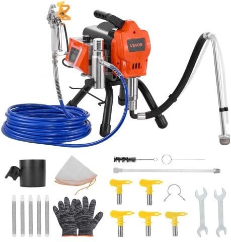 VEVOR Airless verfspuit 1500 W met reinigingsset en verlengstang