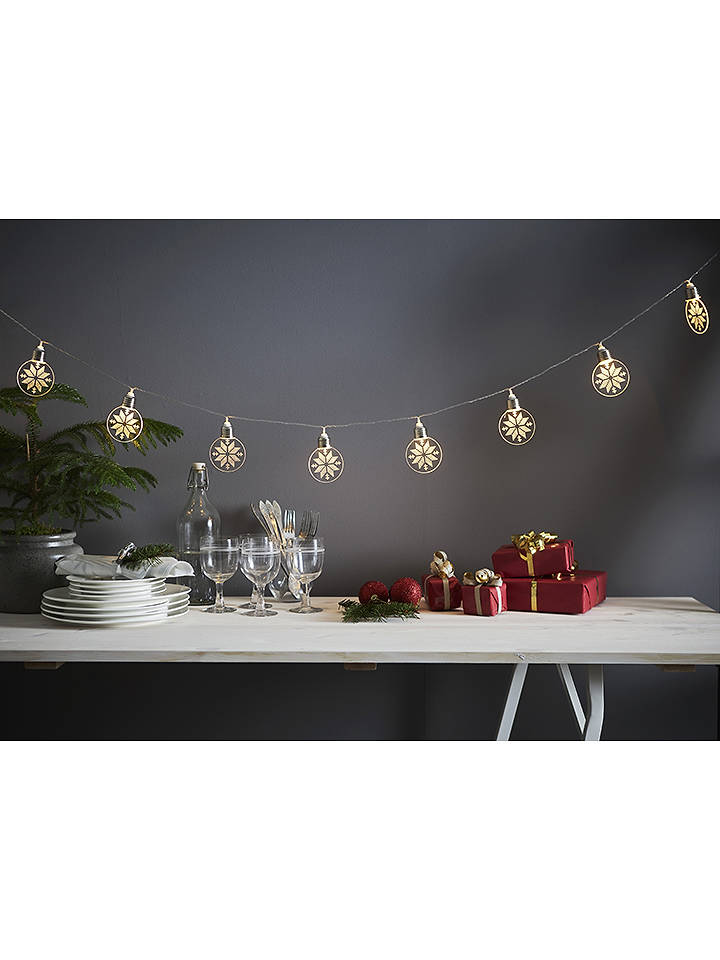 STAR Trading LED-Lichterkette "Ornament" in Weiß - (L)180 cm - onesize