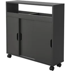 Helloshop26 - Dunkelgrauer Badezimmerschrank mit Schiebetüren