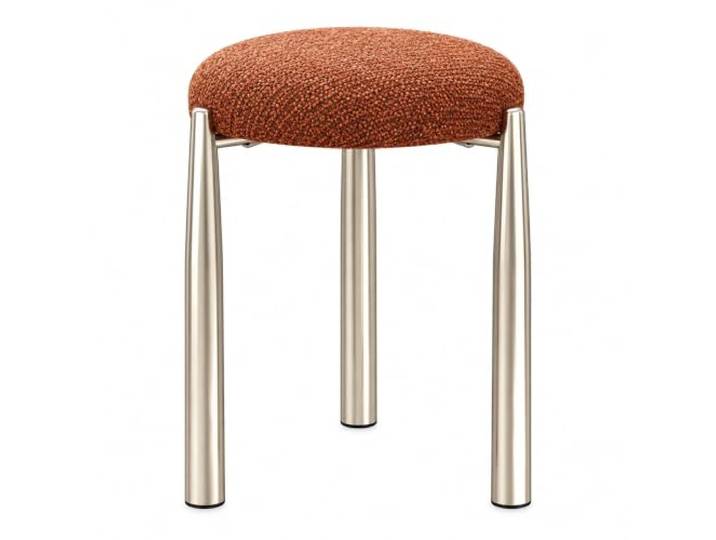 JSWHYBD Stapelbarer Schminkhocker, Runder Polsterhocker mit 3 Metallbeinen Platzsparender Hocker für Schminktisch, Schlafzimmer, Ankleide und Wohnzimmer(C)
