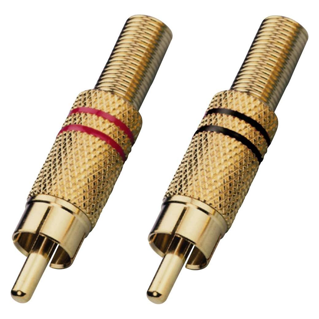 Monacor Cinch-Stecker Paar, verg. (T-708GLC)