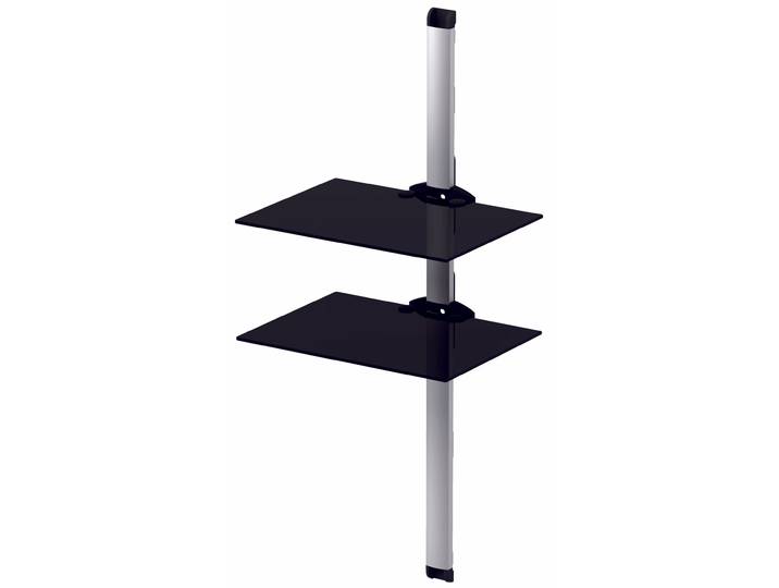 Balcar PL2620-B-SLV Wandmöbel PL2620 Schwarzglas Silber – TV Möbel