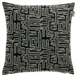 Musterring Kissenbezug Twist 45 x cm Mischgewebe Schwarz