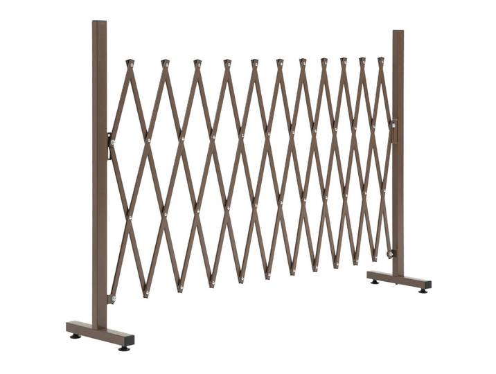 Outsunny Gartenzaun, Aluminium, Eisen, Dunkelbraun, 103,5H x 35-300L cm, Metall, 31x103 cm, Gartenzubehör