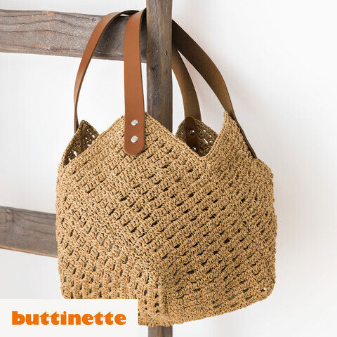 Häkelanleitung – Tasche aus buttinette Papiergarn
