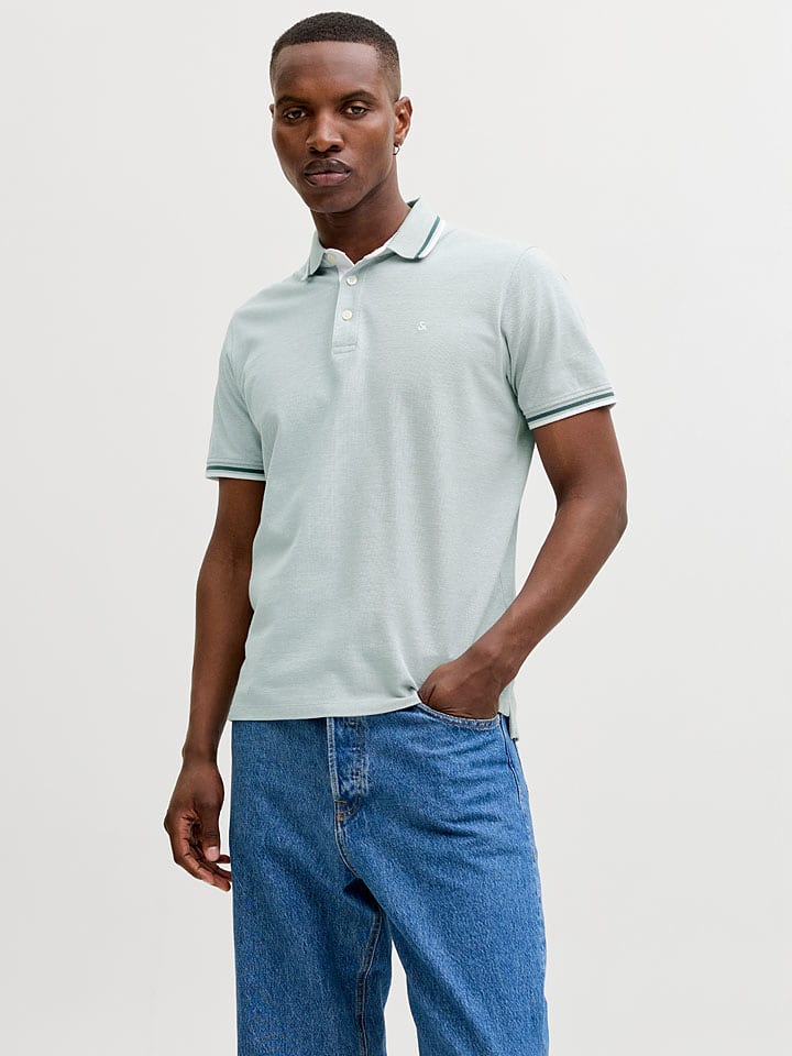 Jack & Jones Poloshirt "Paulos" in Hellblau - L