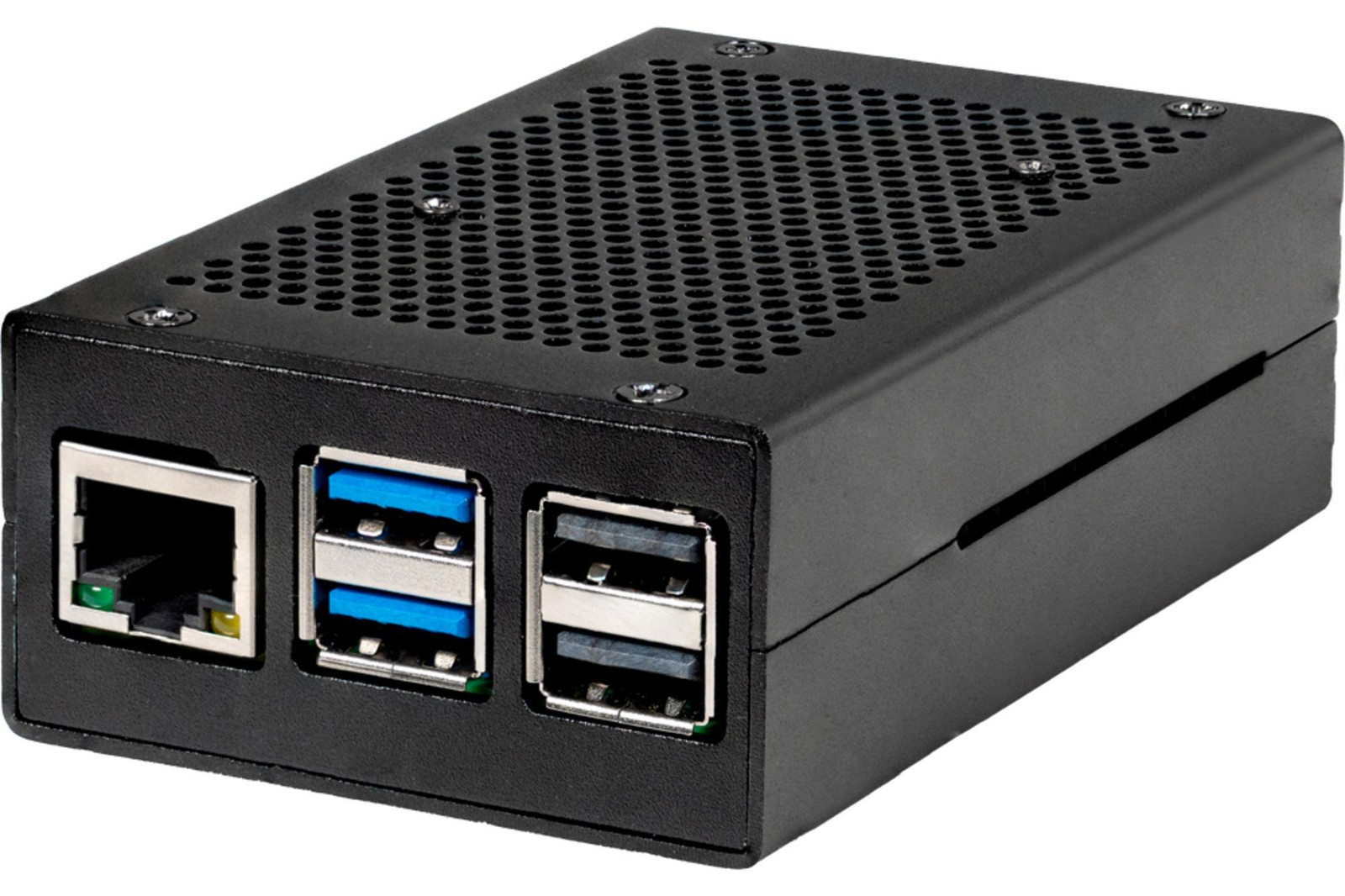 Joy-iT RB-ALUCASEP5-01B Aluminium Behuizing voor Raspberry Pi 5, Zwart