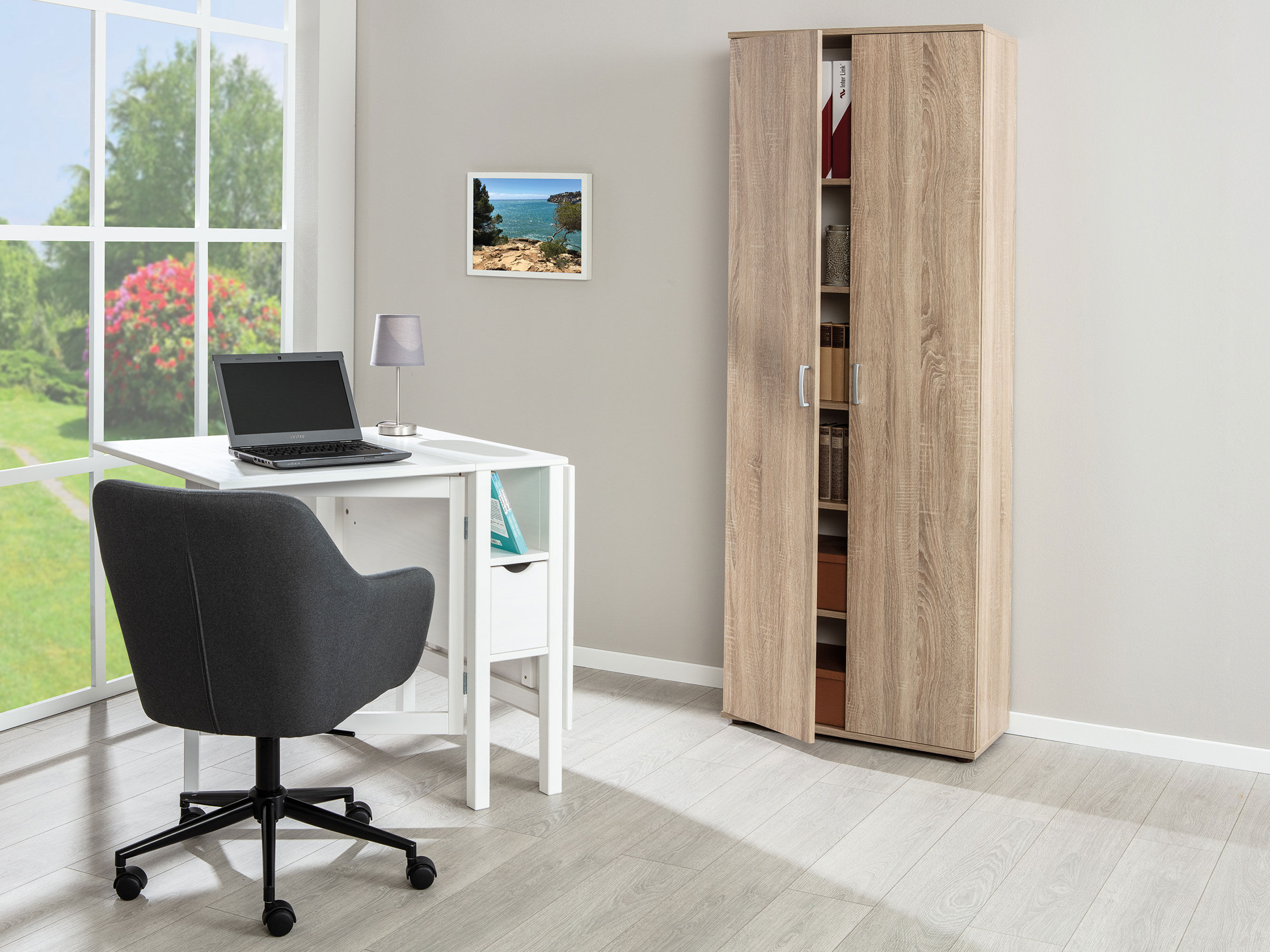 Inter Link Vielseitiger Aktenschrank, 2 Türen – Praktisch, modern und flexibel