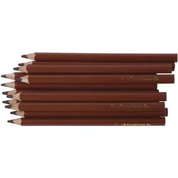 Creativ Company, Malstifte, Driehoekige Jumbo Kleurpotloden - Bruin, 12st. (12x)