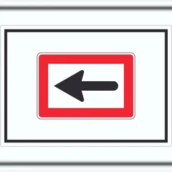 HB-Druck In Pfeilrichtung fahren links Symbol A2 (420x594mm)
