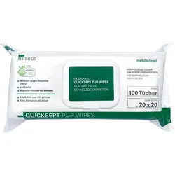 Cleanclub Alkohlische Tücher zur Schnelldesinfektion Quicksept PUR Wipes (1 Pack...