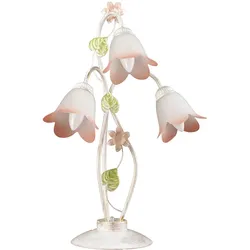 Tischleuchte Botton d'oro Weiß/Pink max. 6 Watt