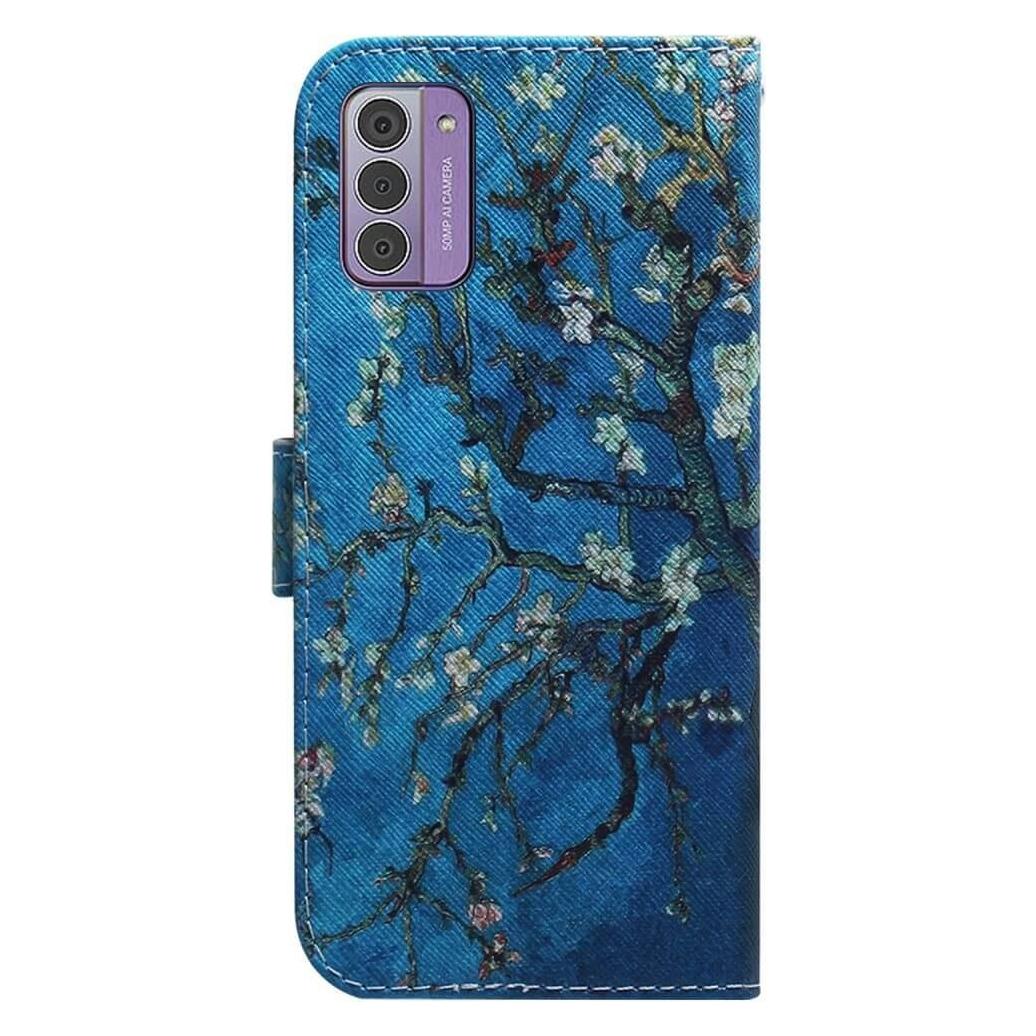 Cover-Discount Nokia G42 - Leder Etui Hülle Blüten (Nokia G42) (660154755G)