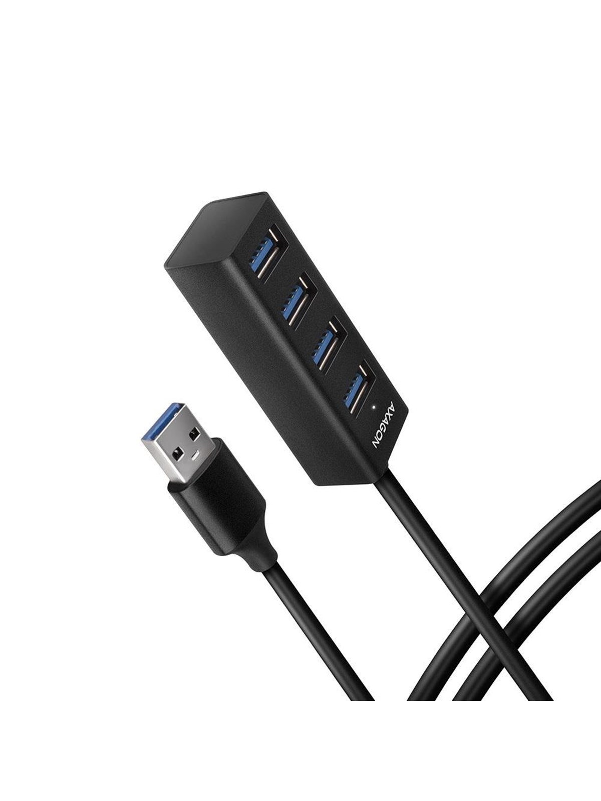 AXAGON SuperSpeed USB-A Mini-Hub mit 1.2 m Kabel USB-Hubs - USB 3.2 - 4 - Schwarz