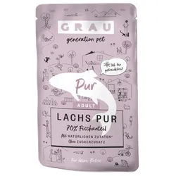 grau Pouchbeutel 125 Gramm Katzennassfutter 16 x 125 Gramm Lachs pur