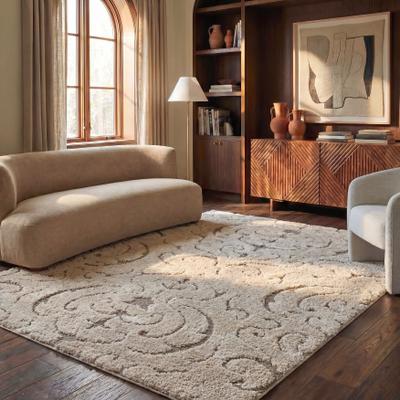 SAFAVIEH Florida Shag Teodorica Damask 1.2-inch Thick Rug