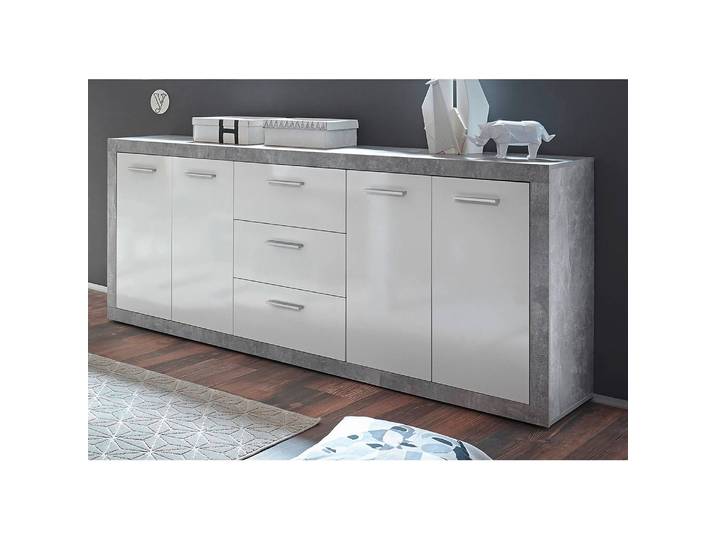 Sideboard Solidus Par 207 x 92 x 41cm Grau/Weiß