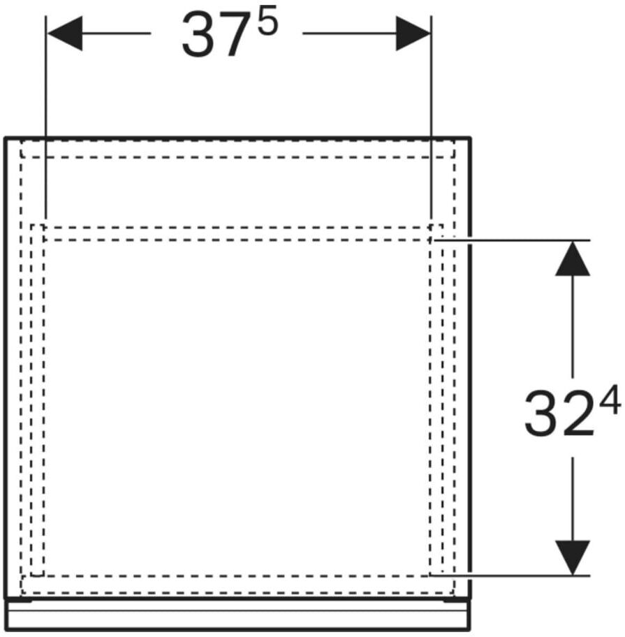 Geberit Seitenschrank Acanto 1 La., 1 I-Lade, B 46cm, la. ma / la. gl (503010JK2)