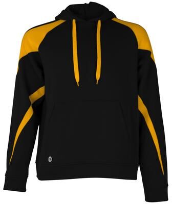 Holloway 229546 Prospect Hoodie in Black/Light Gold size 2XL   Cotton/Polyester Blend